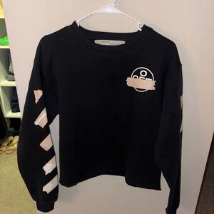 Off-White Black and Cream Crewneck